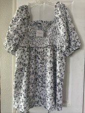 New American Eagle Off Shoulder Puff Sleeve Mini Dress XL Womens