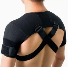 Breathable Shoulder Support Brace Adjustable Cross Back for Daily Work Fitness