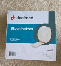 Dealmed Cotton Tubular Bandage Stockinettes 3” X 25 Yd Single Use 783253 New