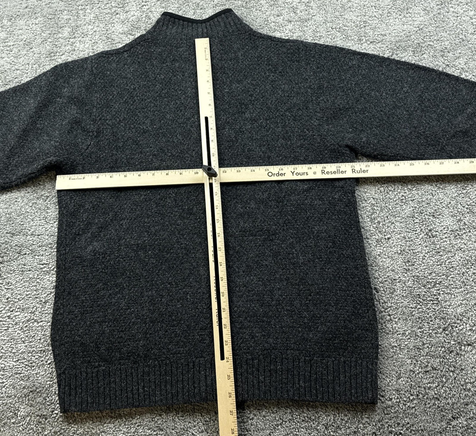 Pendleton Sweater Mens Medium Gray Wool Full Zip … - image 13