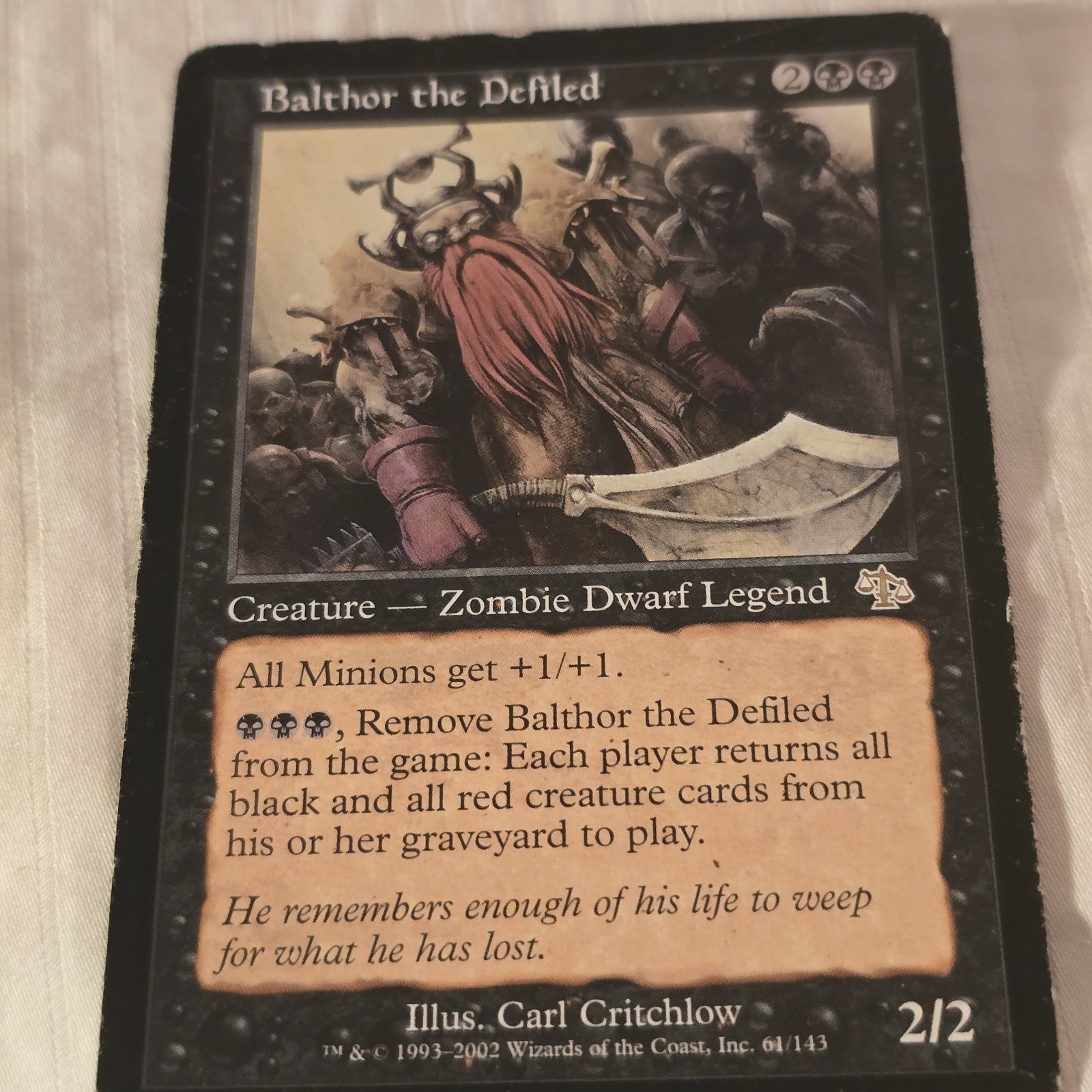 Balthor the Defiled Judgment NM- Magic the Gathering MTG b