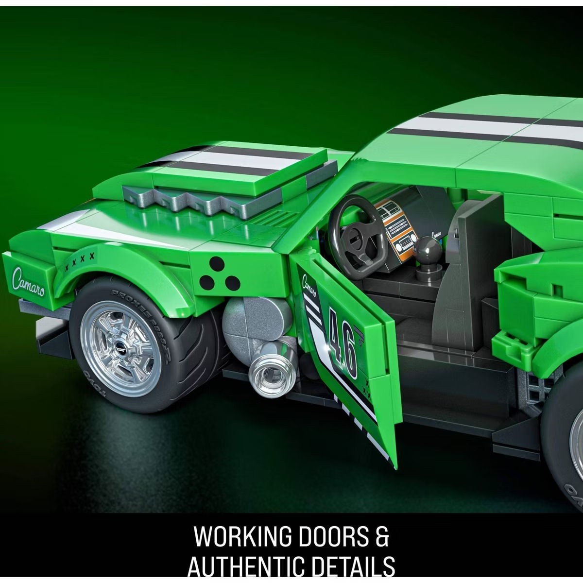 Mattel Brick Shop Hot Wheels Custom '68 Camaro 289 Pieces In Stock