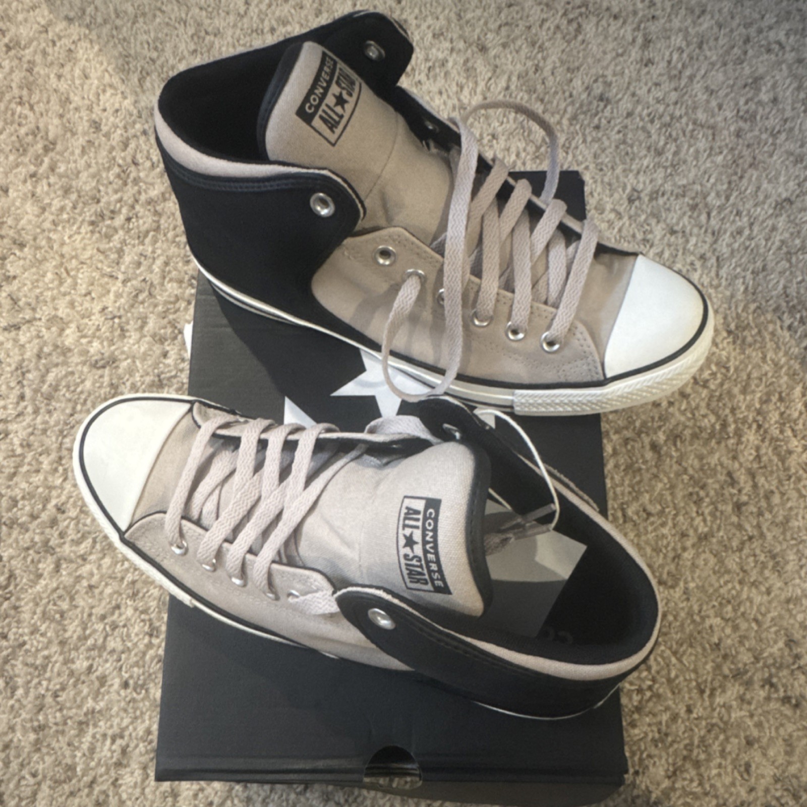 Converse CTAS High Street Mid Papyrus Black Vintage White A14294C - Mens 9