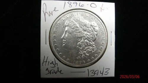 1896-O AU Morgan Silver Dollar #3943