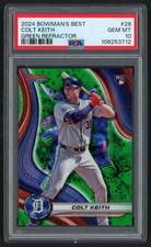 Colt Keith 2024 Bowman's Best Green Refractor RC #28 PSA 10 Detroit Tigers