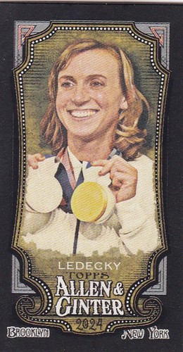 Katie Ledecky [Black Border Mini] #287 2024 Topps Allen & Ginter card