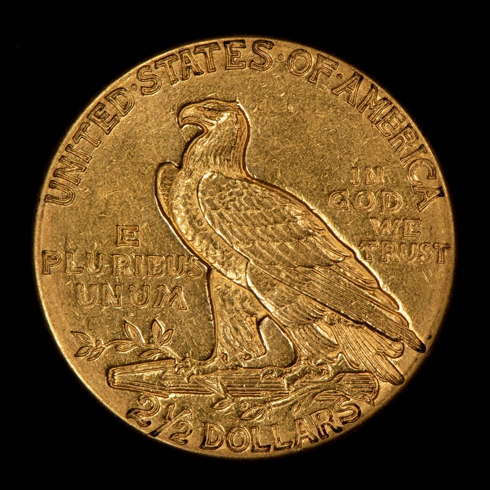 1913 G$2.50 Indian Head Gold Quarter Eagle - Authentic US Coin - SKU-G5687 - Image 4 of 4