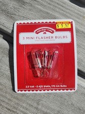 3 Mini Flasher Replacement Bulbs 2.5V 0.425 Watts 170 mA Holiday Time