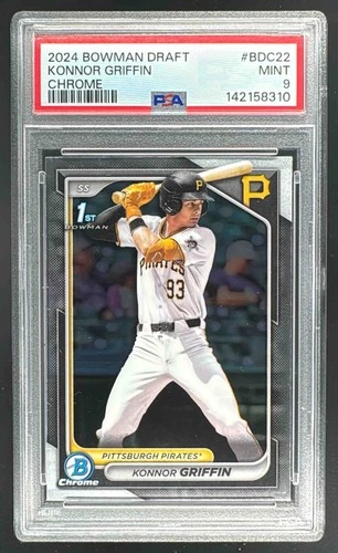 EL.205 Konnor Griffin 2024 Bowman Draft #BDC-22 Chrome 1st RC PSA 9