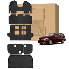 Peleus Floor Mats for Honda Odyssey 2011-2017,TPE All Weather Protection 3 Rows