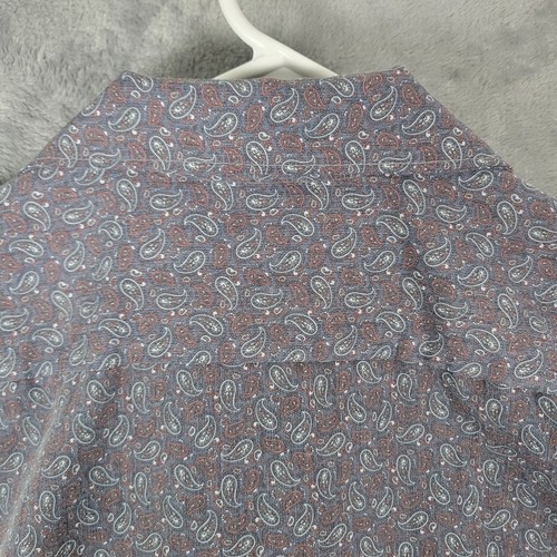 JT Beckett Shirt Mens Size M Paisley Long Sleeve USA Made Vintage Preppy Classic - Picture 8 of 16