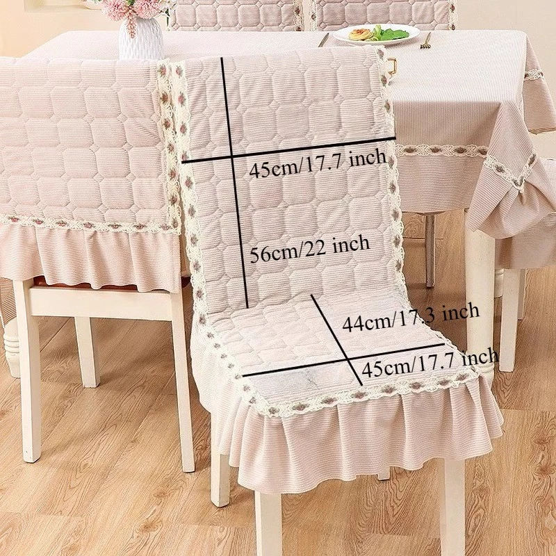 4pcs Nähatelier Einteilig Stuhlbezug Dick Stuhl Rückenlehne Bezug Rutschfest - Bild 2 von 4