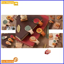 Vintage Leather Magnetic Bookmarks (4-Pack) – Elegant & Practical Book Access...