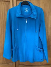 Tigi Wear Blue Lifestyle Soft Shell Zip Up Jacket & Pockets | Size 14-16