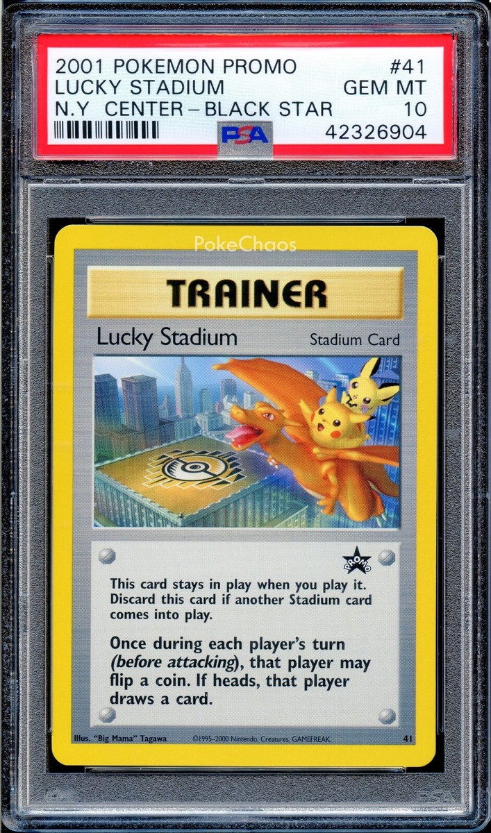 PSA 10 Lucky Stadium #41 New York Center Black Star Promo Pokemon