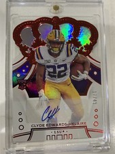 2020 Panini Chronicles Draft Clyde Edwards-Helaire Crown Royale Red Auto /49 LSU