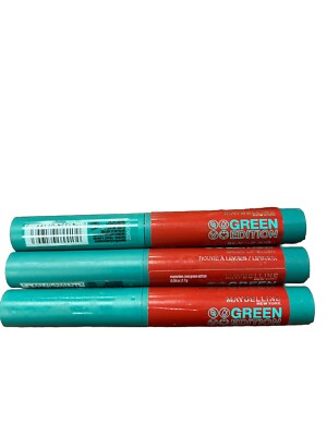 Lot Of 3 Maybelline Green Edition Balmy Lip Blush #002 Bonfire Lipstick New