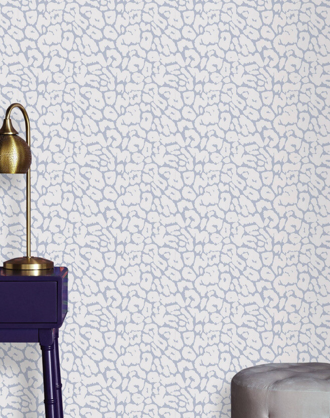 Opalhouse Blue Animal Print Leopard Peel & Stick Wallpaper 27.5 Sq Ft