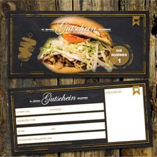 100 Dönergutscheine, Döner Gutscheinkarten, Doener Gutschein