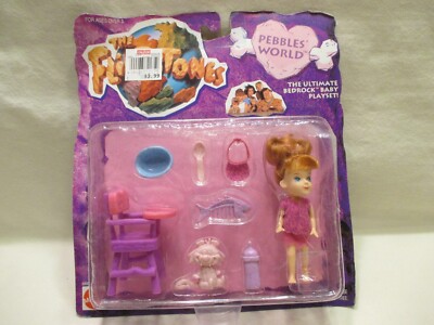 1993 The Flintstone's Pebbles' World Ultimate Bedrock Baby Playset- Never Used