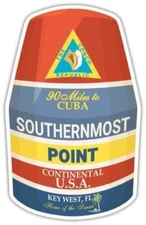 USA Key West Southernmost Point Travel Sticker Decal for Laptop Wall Car Mug
