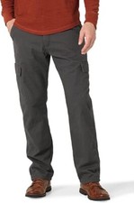 NWT Wrangler Authentics Men's Fleece Lined Cargo Pant Coal Size 42x30 70 II208