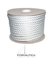 CIMA DA ORMEGGIO A TRE LIGNOLI CORDA BIANCA 10 MT. Ø 20 MM. TRECCIA RITORTA