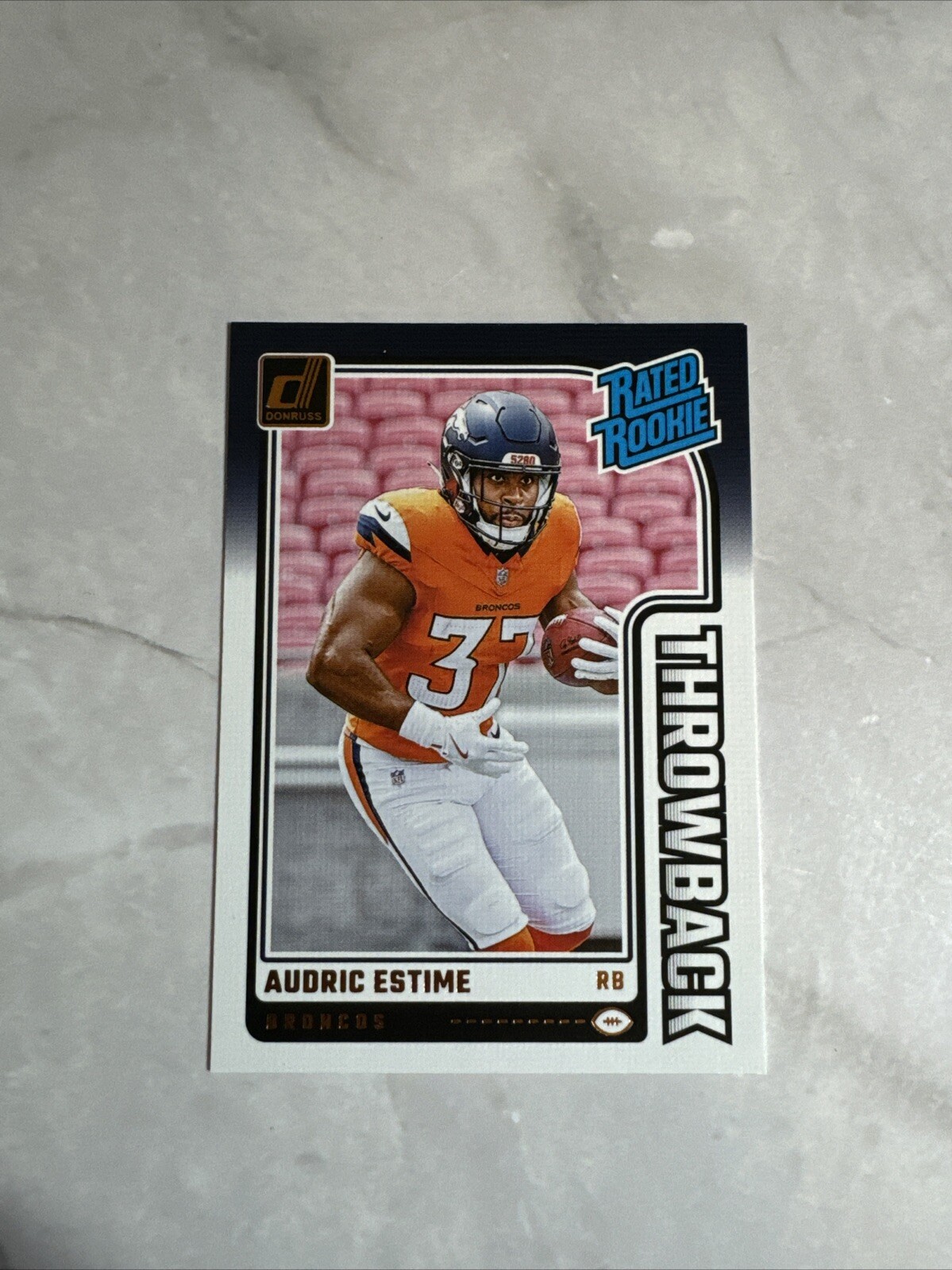 2024 Donruss Football Rated Rookie Throwback Audric Estime #19 Broncos RC