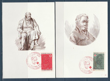 carte  1er jour   paire croix rouge     70  Luxeuil les Bains    1972