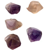 AMETHYST Crystal Hour Glass  Lot of  5  Total weight 39 grams Morocco  MXL98