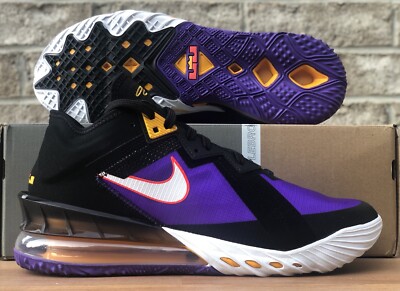 NIKE LEBRON XVIII 18 LOW BASKETBALL SHOES BLACK / PURPLE / LAKERS CV7562-003  NEW | eBay