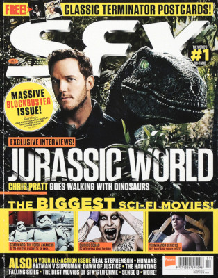 SFX MAGAZINE SUMMER 2015 .  JURASSIC WORLD FRONT COVER . STAR WARS . HUMANS