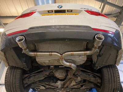 ROHRDYNAMIK BMW 335D F30/31 N57 DUAL EXIT SCHALLDÄMPFER BACKBOX LÖSCHEN AUSPUFF 335i