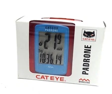 Cateye Padrone Wireless Bicycle Computer, Blue