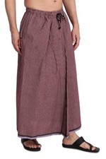 Elastic Premium Cotton Lungi With Dual Packet Pack Of 1 Maroon