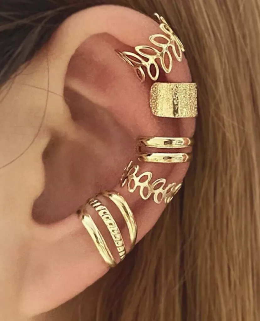 Gold ear cuff non pierced deals