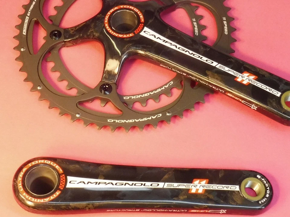 Campagnolo Super Record Ti. 11 Sp. 2011 - 170 mm 39,53 / Juego de platos para bicicleta NOS Foto 2 de 4