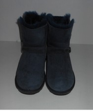Girls Shearling Winter Boots Navy Blue Size 3 US