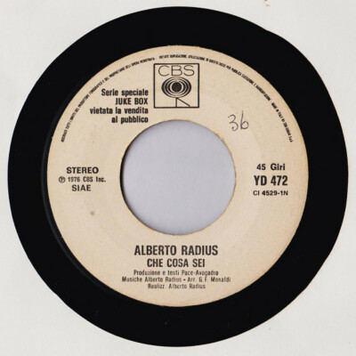 Sandro Giacobbe / Alberto Radius    Il Mio Cielo, La Mia Anima / Che Cosa Sei