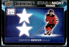 2021-22 UD Credentials 2nd Star of the Night Dawson Mercer Rookie #2SR-7