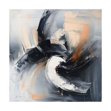 oil painting Abstract on canvas Modern wall decor Black and Gray Hand-painted