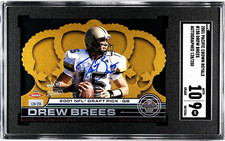 2001 PACIFIC CROWN ROYALE #150 DREW BREES RC AUTO 128/250 - SGC GRADED MINT 9