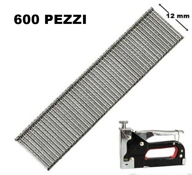 SET 600 CHIODI PER CHIODATRICE SPARACHIODI  MANUALE 1.2 X 12 mm