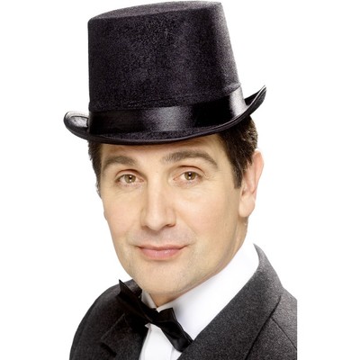 ADULTS TOP HAT FANCY DRESS STAG PARTY VICTORIAN MAGICIAN UNISEX ACCESSORY