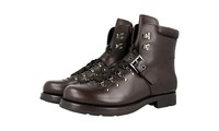 Luxus Prada Winter Stiefel Stiefelette Schuhe 2T1882 Braun Leder 6,5 40,5 41
