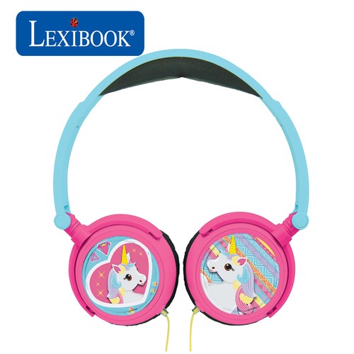 Lexibook Bambini Unicorno Pieghevole Stereo in Ear Cuffie Con Limitatore Di  Volume | eBay