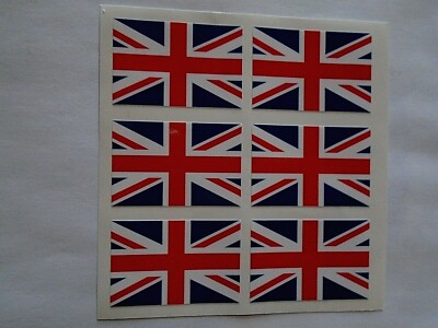 6 x UNION JACK AUFKLEBER 50mm x 30mm TOP QUALITÄT VINYL