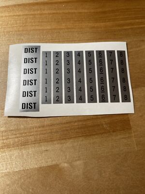 Dist Sticker Boss 429 spark plug wire silver number set distributor DIST tag Sohc ...
