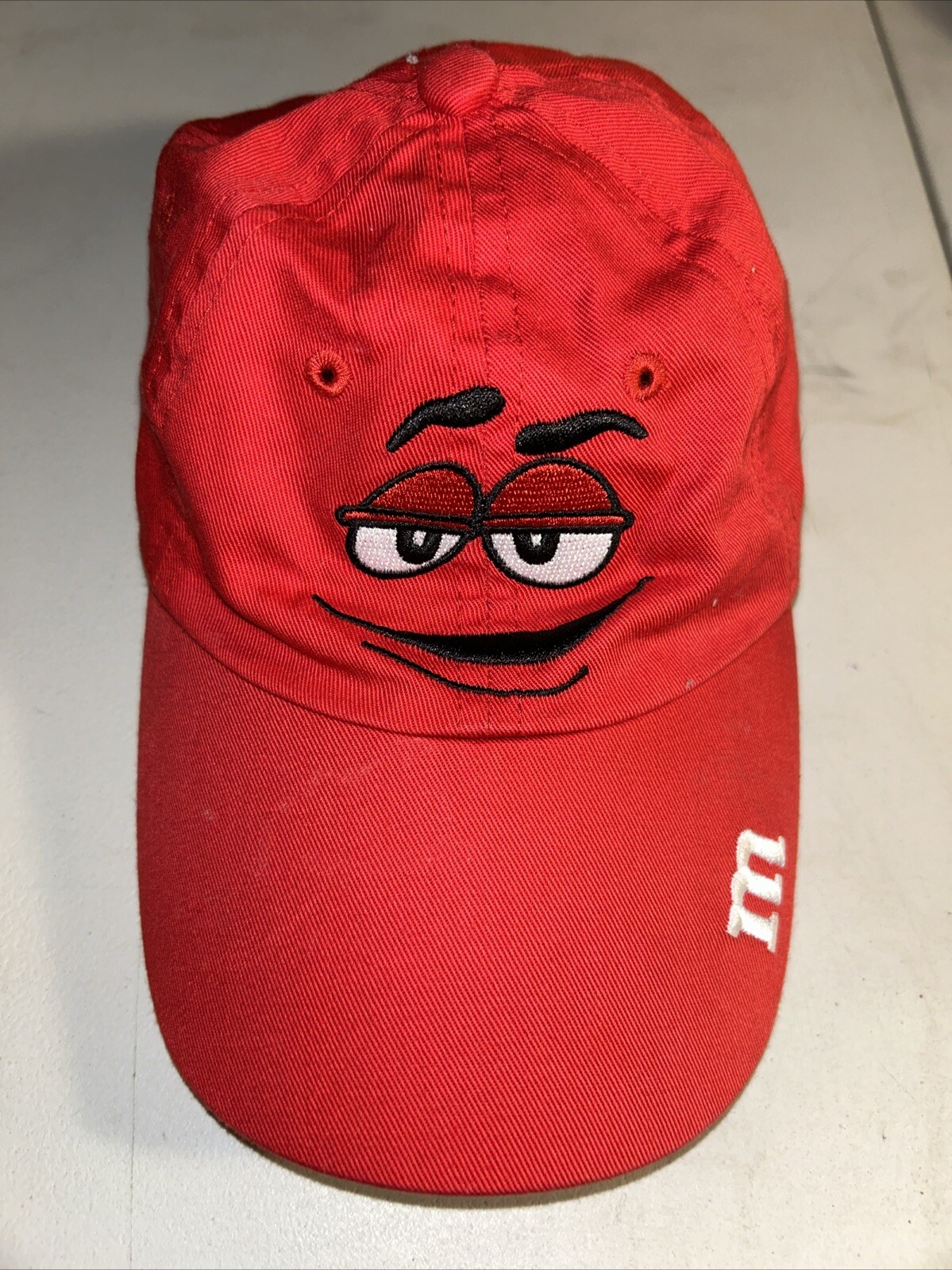 M&M World Red Face Children’s Adjustable Embroidered Cap, Used