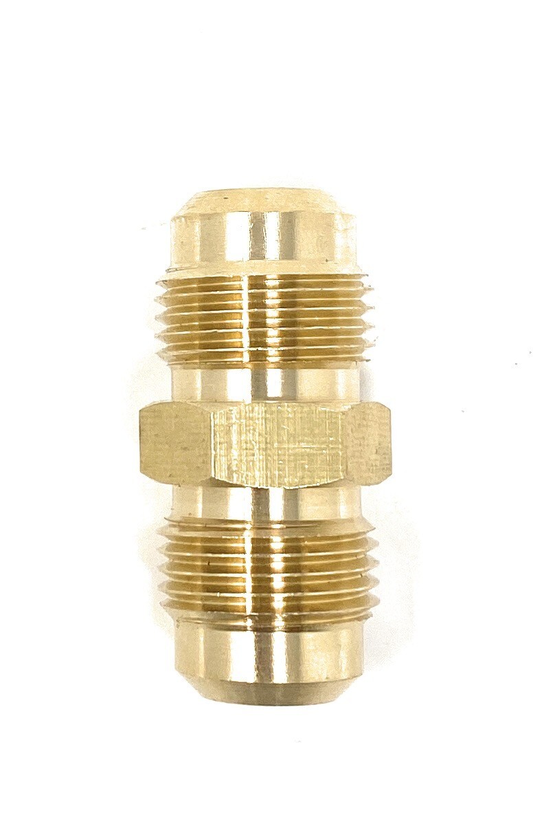 Male Union Connector 1/2" x 1/2" Brass Tube Coupler Pipe Fitting Flare SAE 45°